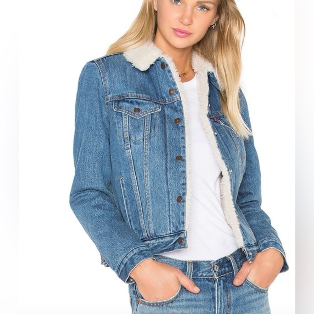 Levi's Authentic Faux Sherpa Trucker Jacket In Movin' & Shakin'